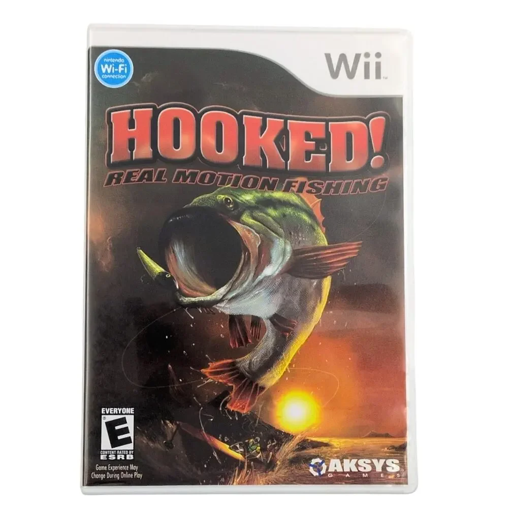 Hooked! Real Motion Fishing Nintendo Nintendo Wii Video Game Wi-Fi Multiplayer
